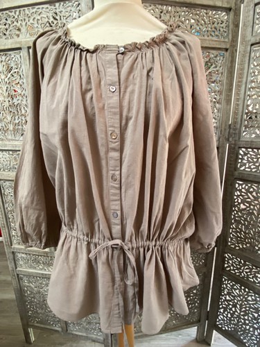 Chemise tunique coton beige - xl,