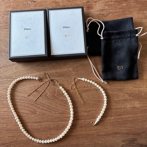 Set collana bracciale perle - collana,